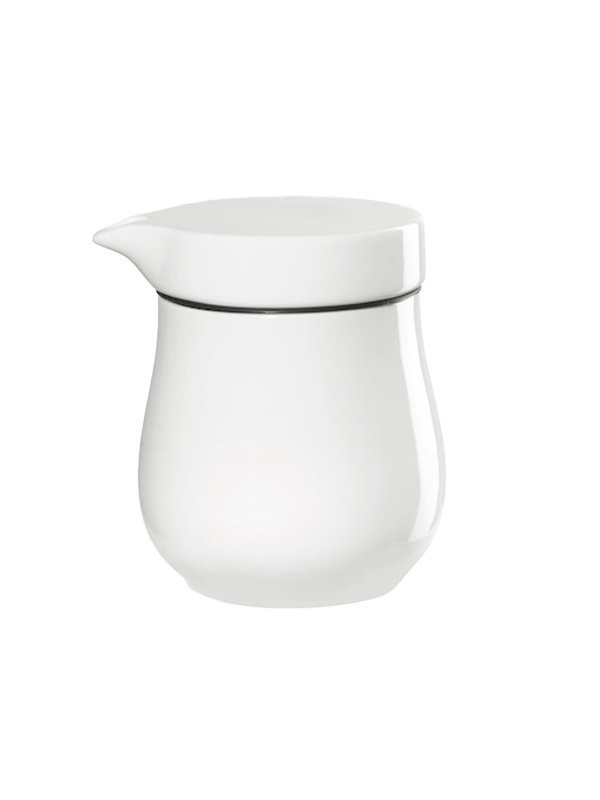 Die ASA THERMO SAUCIERE „A TABLE“ von ASA ist eine elegante Sauciere mit Deckel aus weißem Fine Bone China in schlichtem, modernem Design.